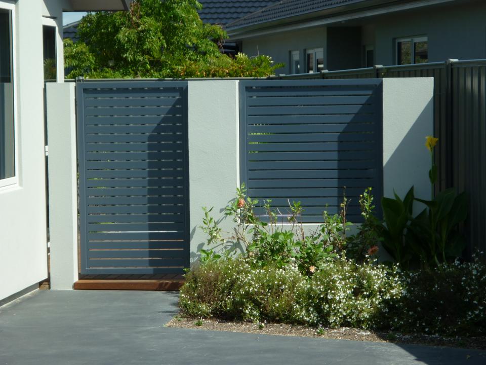 Aluminium Slat gate and fence insert Hawke's Bay