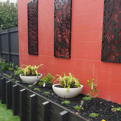Sunnydaze Outdoor Lawn and Garden Metal Roman Style Decorative Border Fence  Panel Set - 36' - Black - 20pk | Oriental Trading